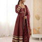 Embroidered Anarkali Gown Set