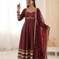 Embroidered Anarkali Gown Set