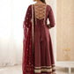 Embroidered Anarkali Gown Set