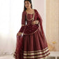 Embroidered Anarkali Gown Set