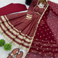Embroidered Anarkali Gown Set