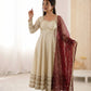 Embroidered Anarkali Gown Set