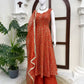 Embroidered Anarkali Gown Set for Festive and Wedding Occasions