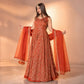 Embroidered Anarkali Gown Set for Festive and Wedding Occasions