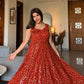 Embroidered Anarkali Gown Set for Festive and Wedding Occasions