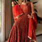 Embroidered Anarkali Gown Set for Festive and Wedding Occasions