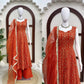 Embroidered Anarkali Gown Set for Festive and Wedding Occasions