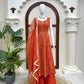 Embroidered Anarkali Gown Set for Festive and Wedding Occasions