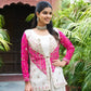 Embroidered Bandhej Koti with Choli and Palazzo Set
