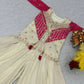 Embroidered Bandhej Koti with Choli and Palazzo Set