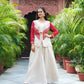 Embroidered Bandhej Koti with Choli and Palazzo Set