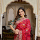 Embroidered Bandhej Saree