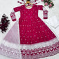 Embroidered Blooming Anarkali Gown Set with Dupatta