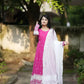 Embroidered Blooming Anarkali Gown Set with Dupatta