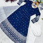 Embroidered Blooming Anarkali Gown Set with Dupatta
