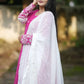 Embroidered Blooming Anarkali Gown Set with Dupatta