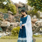 Embroidered Blooming Anarkali Gown Set with Dupatta