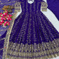 Embroidered Blooming Georgette Anarkali Suit Set