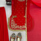Embroidered C by C Faux Georgette Sharara Set with Dupatta