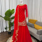 Embroidered C by C Faux Georgette Sharara Set with Dupatta