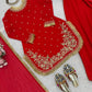 Embroidered C by C Faux Georgette Sharara Set with Dupatta
