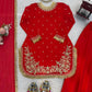 Embroidered C by C Faux Georgette Sharara Set with Dupatta