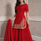Embroidered C by C Faux Georgette Sharara Set with Dupatta