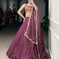 Embroidered Chanda Silk Lehenga Choli Set with Dupatta