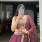 Embroidered Chanda Silk Lehenga Choli Set with Dupatta