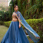 Embroidered Chanda Silk Lehenga Choli Set with Dupatta