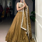 Embroidered Chanda Silk Lehenga Choli Set with Dupatta