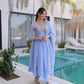 Embroidered Chanderi Gown Set for Festive and Wedding Occasions