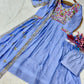 Embroidered Chanderi Gown Set for Festive and Wedding Occasions