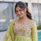 Embroidered Chanderi Gown Set for Festive and Wedding Occasions