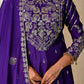 Embroidered Chinnon Silk Lehenga Set with Dupatta