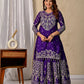Embroidered Chinnon Silk Lehenga Set with Dupatta