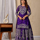 Embroidered Chinnon Silk Lehenga Set with Dupatta