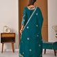 Embroidered Chinnon Silk Lehenga Set with Dupatta