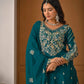 Embroidered Chinnon Silk Lehenga Set with Dupatta