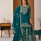 Embroidered Chinnon Silk Lehenga Set with Dupatta