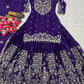 Embroidered Chinnon Silk Lehenga Set with Dupatta