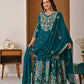 Embroidered Chinnon Silk Lehenga Set with Dupatta