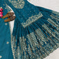 Embroidered Chinnon Silk Lehenga Set with Dupatta