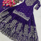 Embroidered Chinnon Silk Lehenga Set with Dupatta