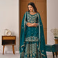 Embroidered Chinnon Silk Lehenga Set with Dupatta