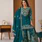 Embroidered Chinnon Silk Lehenga Set with Dupatta
