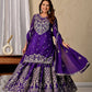 Embroidered Chinnon Silk Lehenga Set with Dupatta