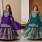 Embroidered Chinnon Silk Lehenga Set with Dupatta