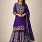 Embroidered Chinnon Silk Lehenga Set with Dupatta