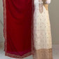 Embroidered Chinnon Silk Suit Set with Dupatta